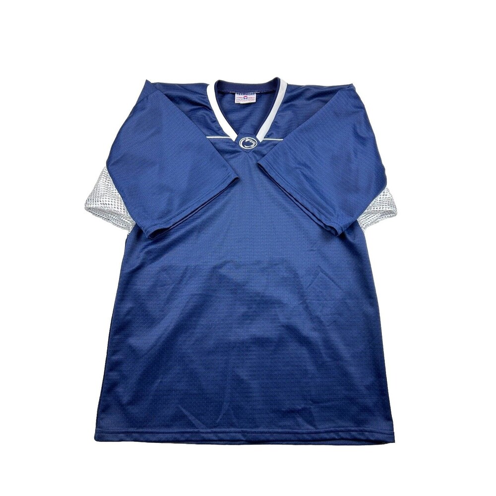 Vintage Penn State Football Practice Jersey Mens L Blue White Mesh Style 1329